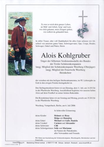 Parte von Alois Kohlgruber