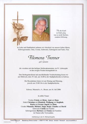 Parte von Filomena Trenner