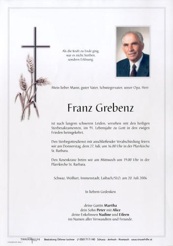 Parte von Franz Grebenz