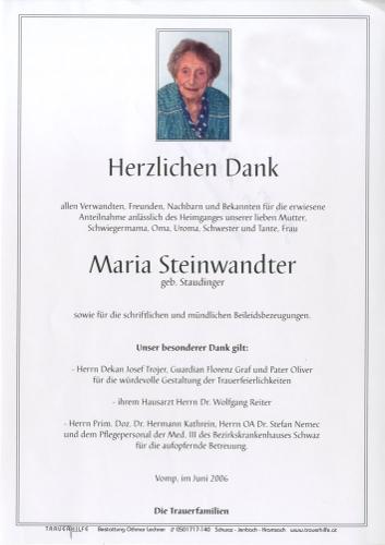 Parte von Maria Steinwandter