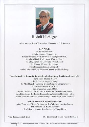 Parte von Rudolf Hörhager