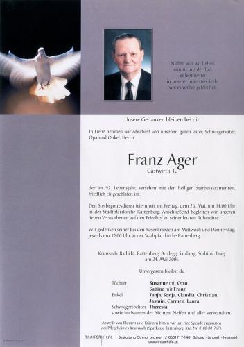 Parte von Franz Ager