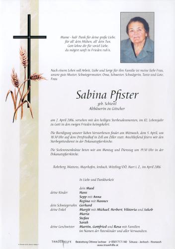Parte von Sabina Pfister