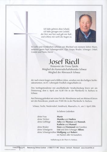 Parte von Josef Riedl