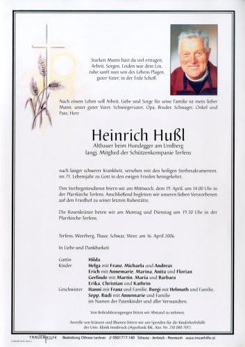 Parte von Heinrich Hu%C3%9Fl