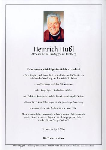 Parte von Heinrich Hu%C3%9Fl