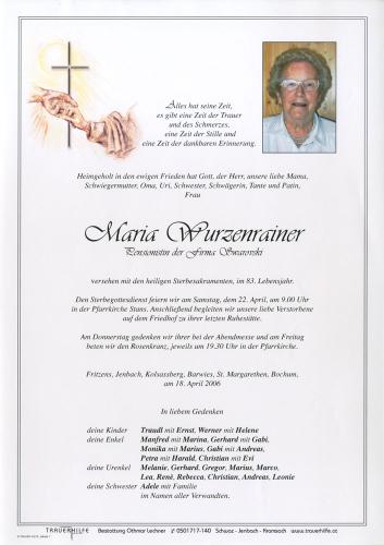 Parte von Maria Wurzenrainer