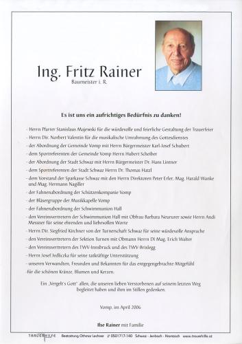 Parte von Friedrich Rainer