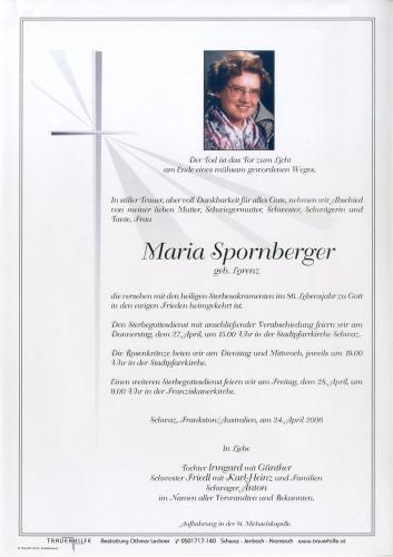 Parte von Maria Spornberger