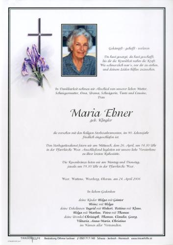 Parte von Maria Ebner