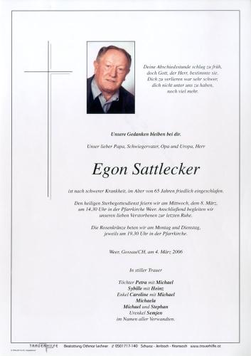 Parte von Egon Sattlecker