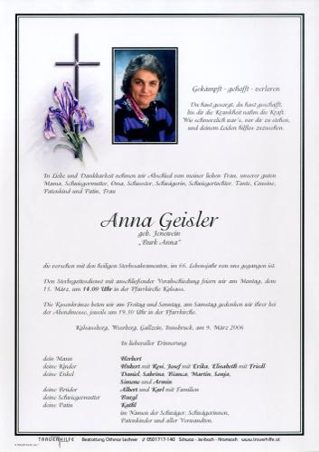 Parte von Anna Geisler