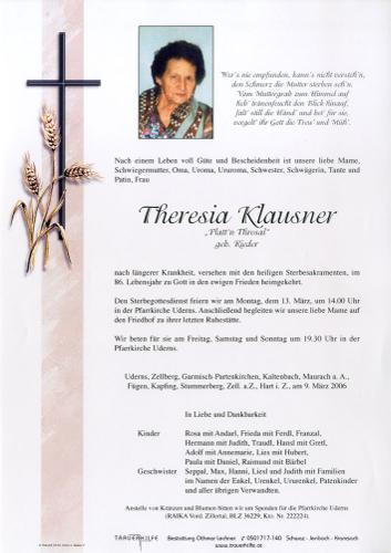 Parte von Theresia Klausner