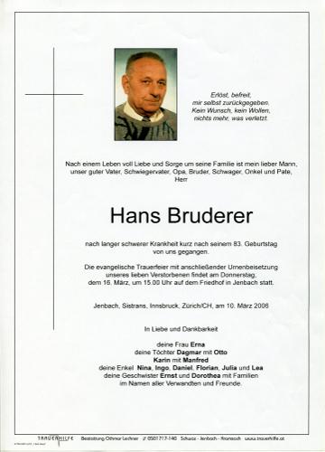 Parte von Johannes Bruderer