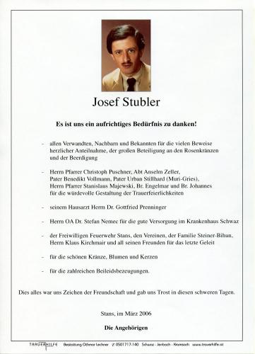 Parte von Josef Stubler