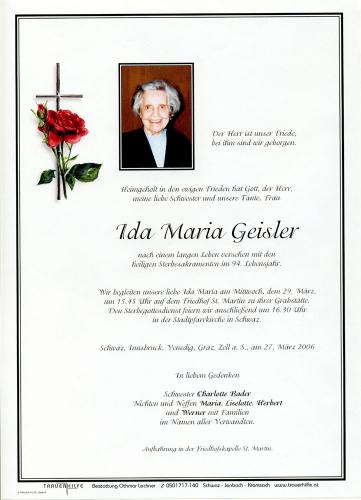 Parte von Ida Geisler