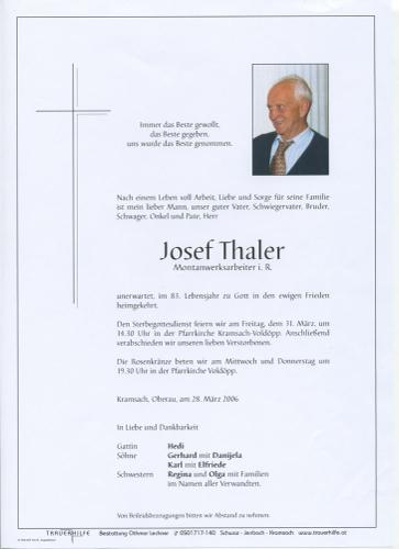 Parte von Josef Thaler