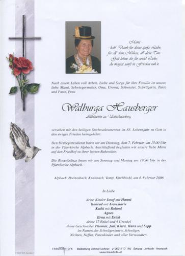 Parte von Walburga Hausberger
