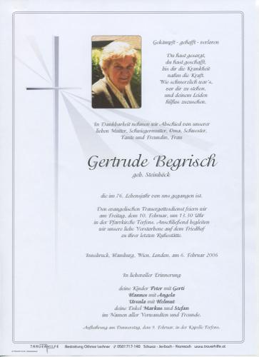 Parte von Gertrude Begrisch