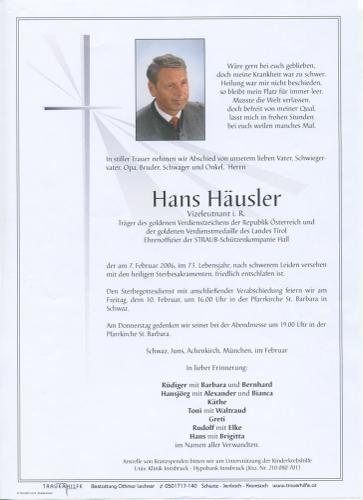 Parte von Hans Häusler