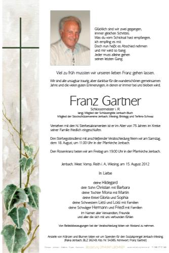 Parte von Franz Gartner