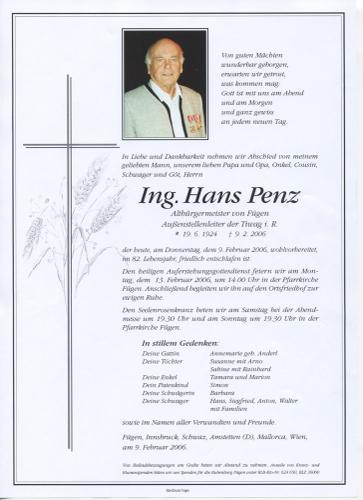 Parte von Penz Hans Ing.