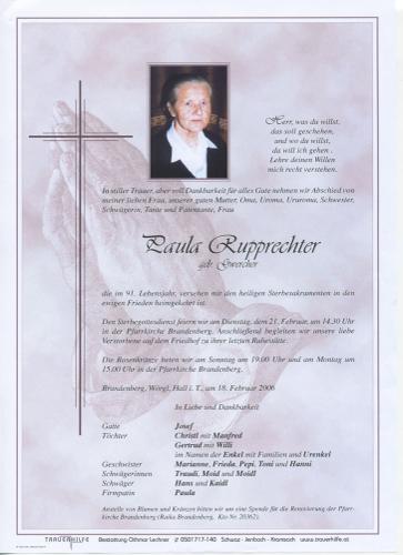 Parte von Paula Rupprechter