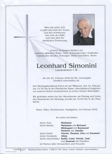 Parte von Leonhard Simonini