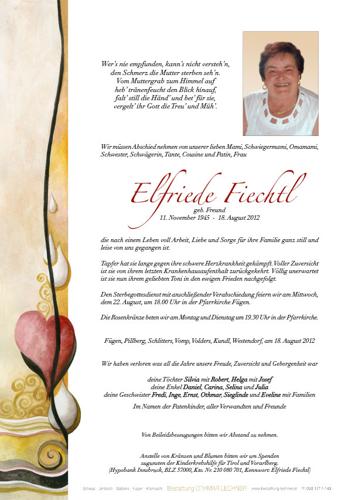 Parte von Elfriede Fiechtl