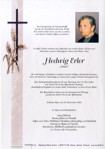 Parte von Hedwig Erler