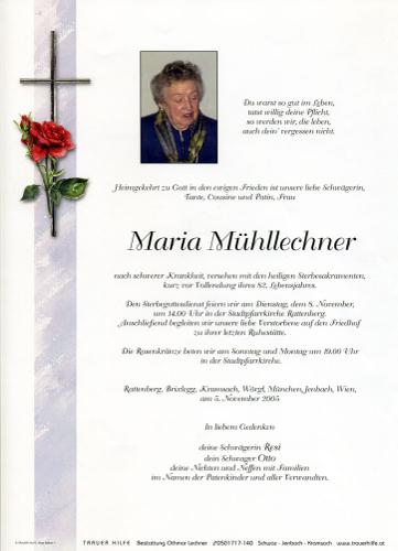 Parte von Maria Mühllechner