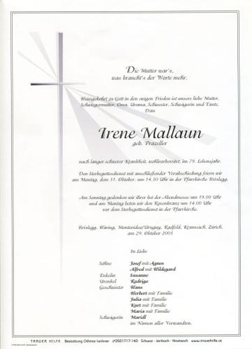 Parte von Irene Mallaun