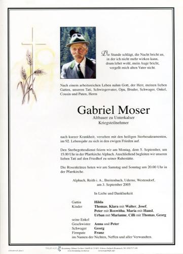 Parte von Gabriel Moser