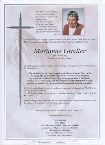 Parte von Marianne Gredler