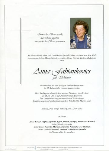 Parte von Anna Fabiankovics