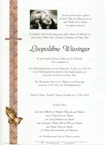 Parte von Leopoldine Wiesinger