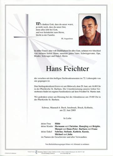 Parte von Johann Feichter