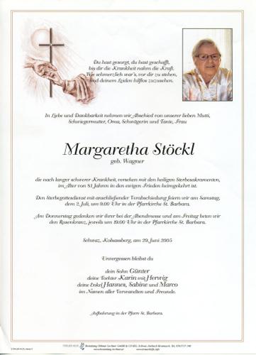 Parte von Margaretha Stöckl