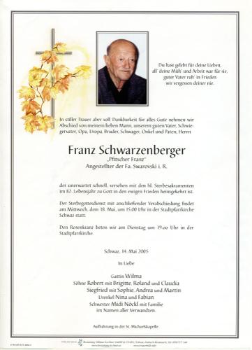 Parte von Franz Schwarzenberger