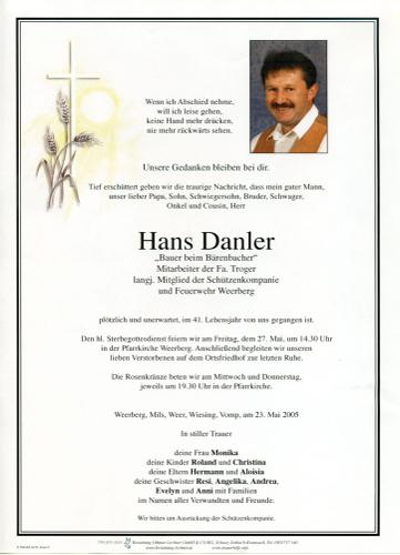 Parte von Johann Danler