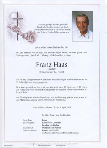 Parte von Franz Haas