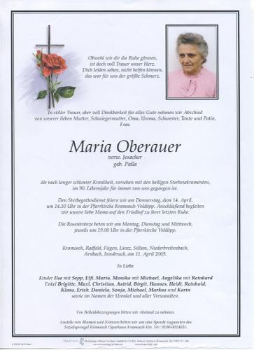 Parte von Maria Oberauer