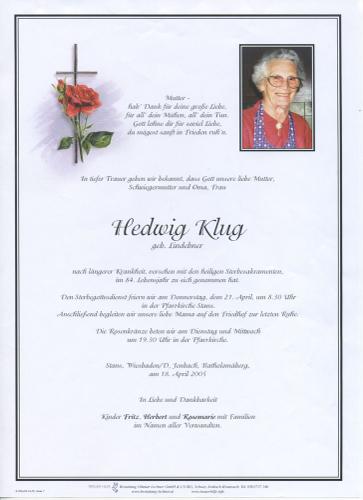 Parte von Hedwig Klug