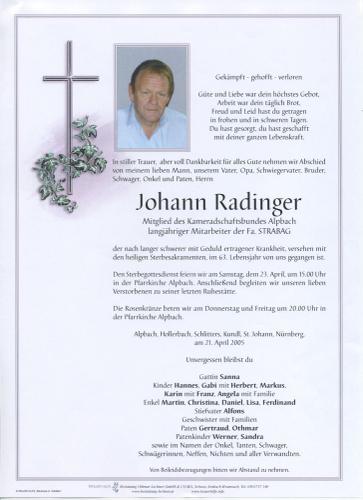 Parte von Johann Radinger