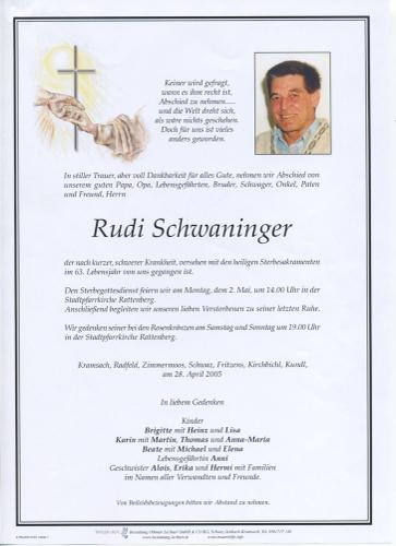 Parte von Rudolf Schwaninger