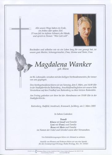 Parte von Magdalena Wanker