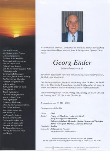Parte von Georg Ender