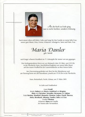 Parte von Maria Danler