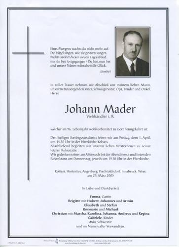 Parte von Johann Mader