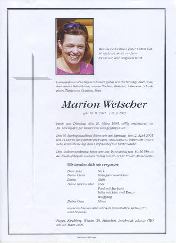 Parte von Marion Wetscher